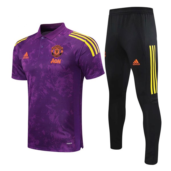 Polo Manchester United Conjunto Completo 2021 2022 Purpura